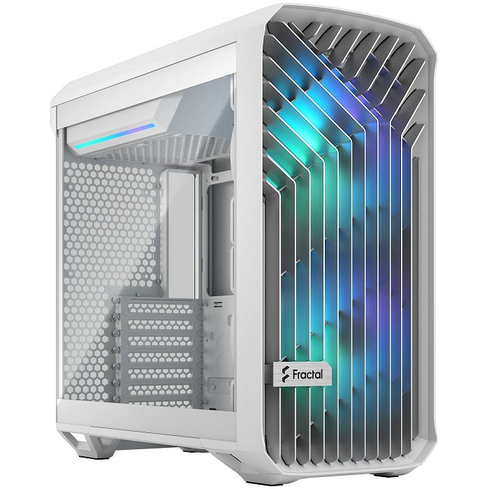 Kućište Fractal Torrent Compact RGB White TG light, Mid tower, kaljeno staklo, bez napajanja, E-ATX, bijelo