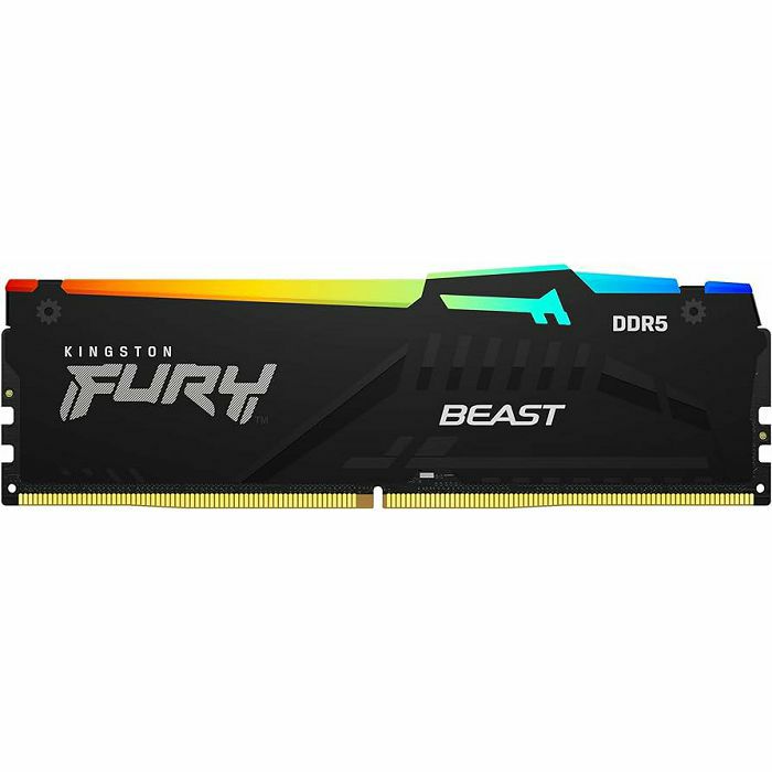 Memorija Kingston Fury Beast RGB XMP, 8GB, DDR5 6000MHz, CL30