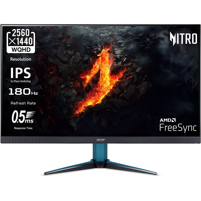 Monitor Acer 27" Nitro VG271U M3, UM.HV1EE.301, IPS, gaming, AMD FreeSync Premium 144Hz (180Hz OC), 0.5ms (GTG), HDR10, 2xHDMI, DP, Zvučnici, 2K